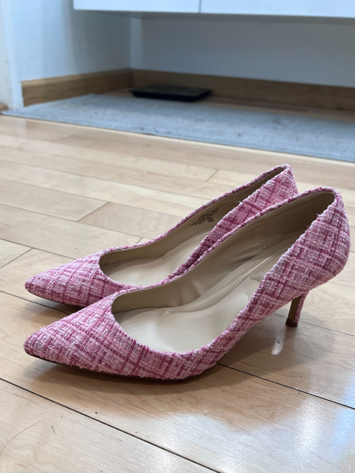 Charles by Charles David Maxx Pink Tweed Pointed Toe Stiletto Pumps Women’s 7M