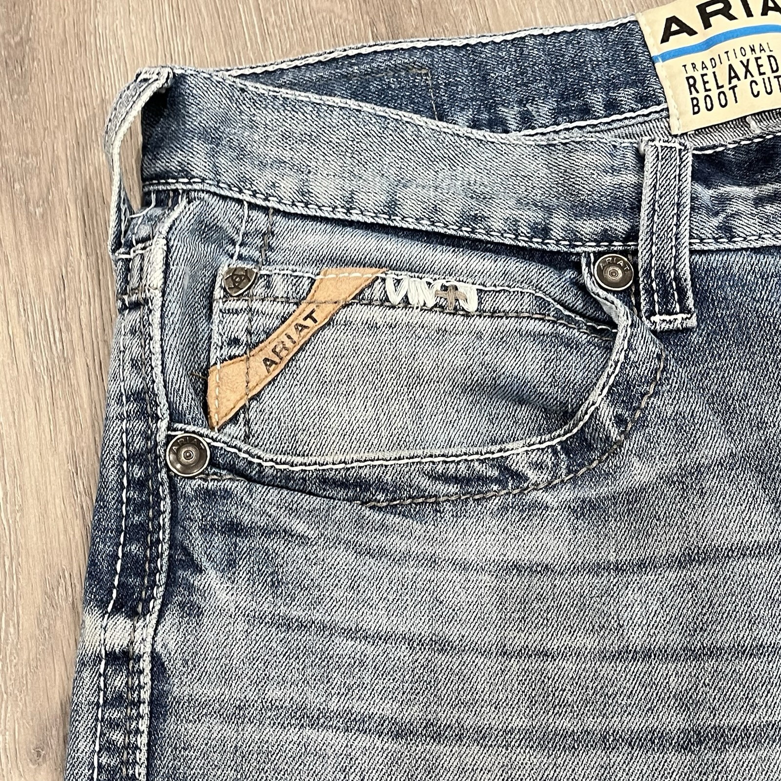 Ariat M2 Shasta Stirling Boot Cut Jeans Mens 32×32 Blue Relaxed Fit Stretch