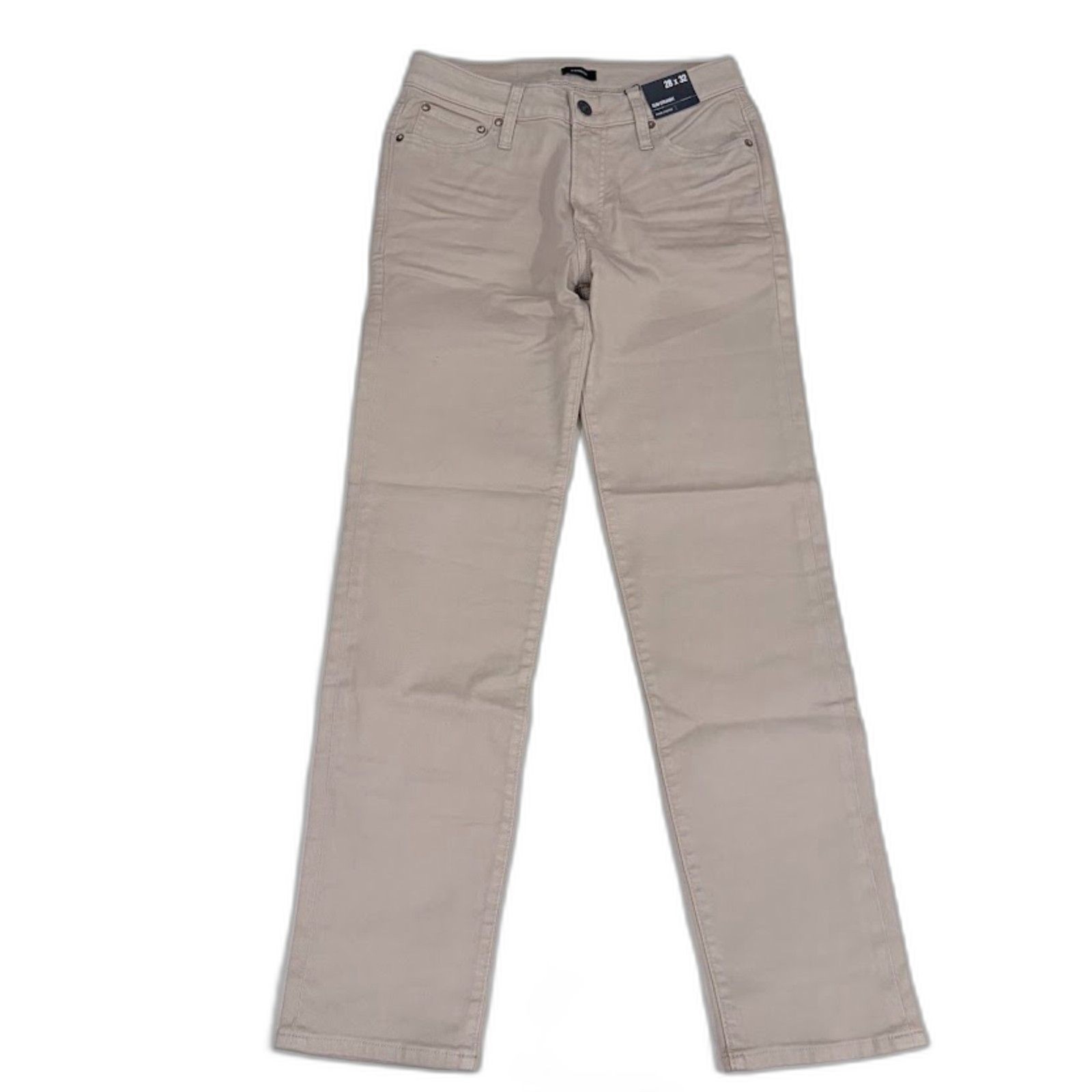 Men’s Express Khaki Slim Straight Jeans 28×32 NWT