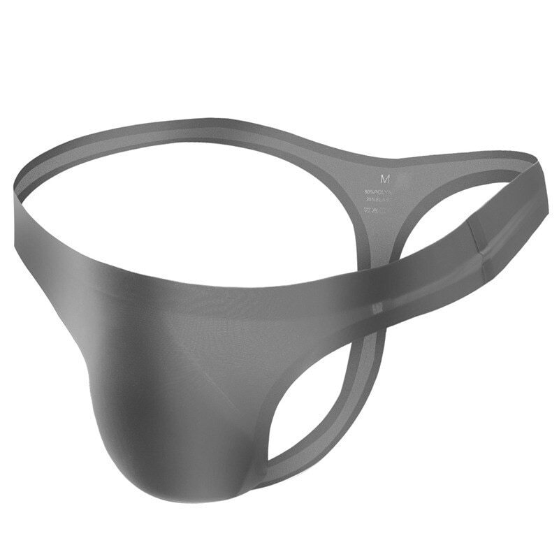 Ultra-thin Seamless Thong Men G Strings Briefs Pouch Ice Silk Underwear T-back