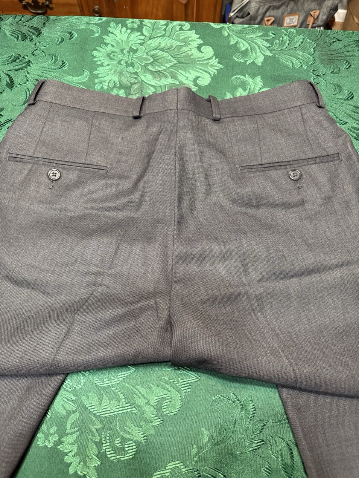 Arrow Brigade Pants Mens 32x30Gray Pleated Dress Slacks Classic Pockets