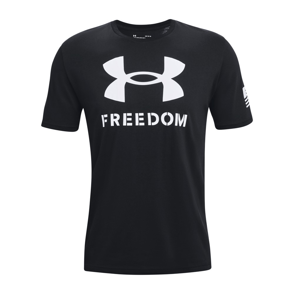 Under Armour 1370811 Men’s UA Freedom Logo T-Shirt, Black, Medium