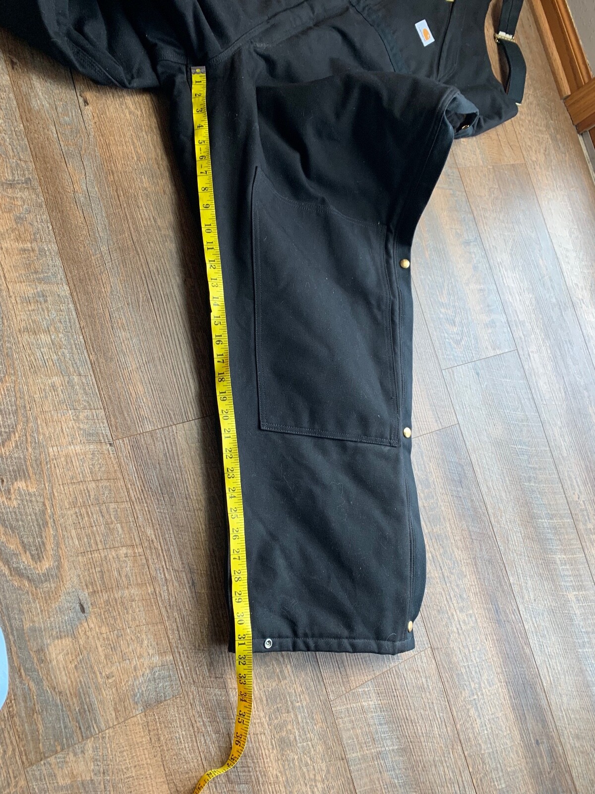 NWT Carhartt R38BLK Biberalls 48×32 Duck Canvas QuiltedZip To Waist USA Union