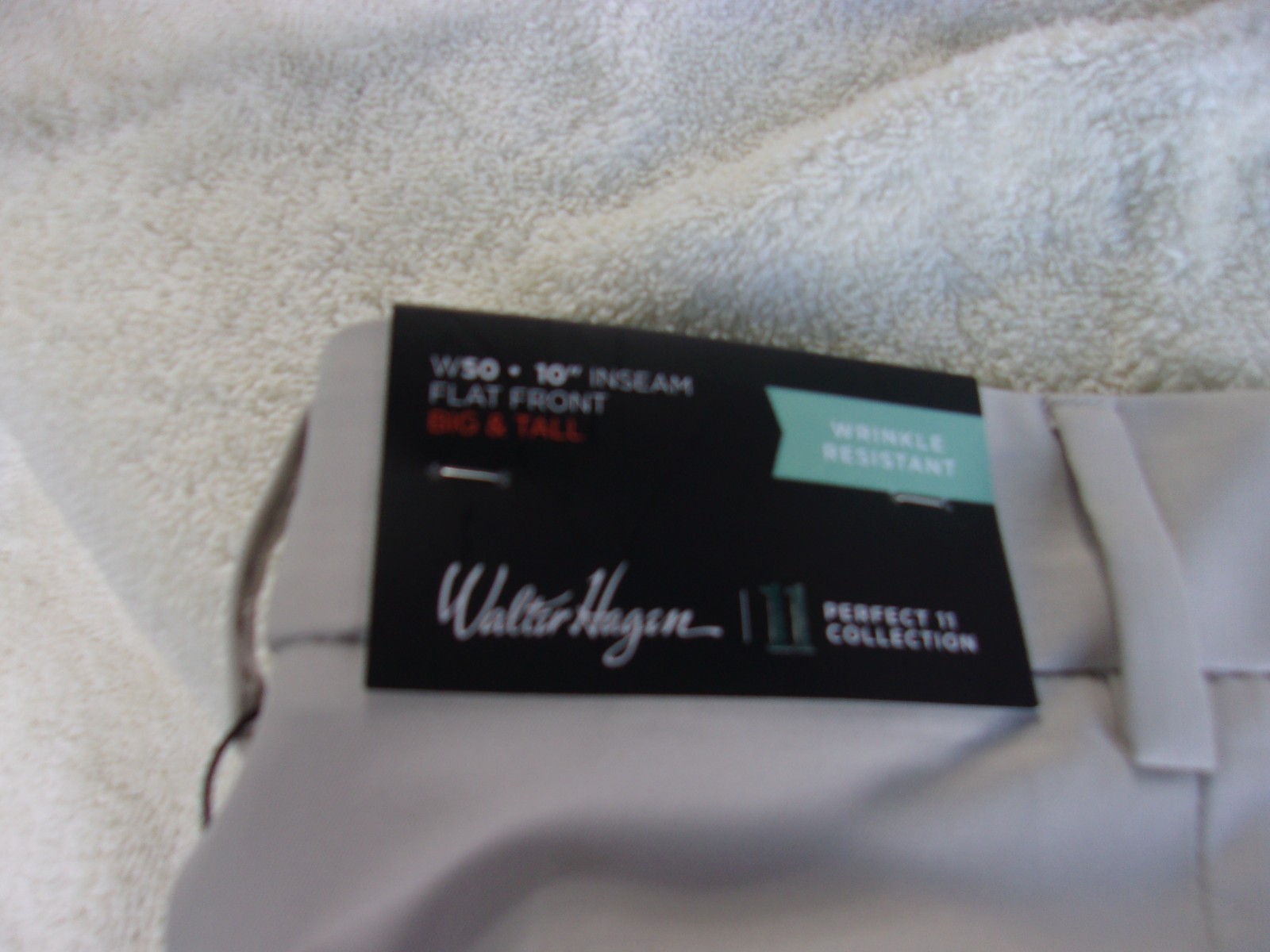 NWT Walter Hagen Golf shorts, mens 44, 46 48, 50, 10 in. ins., $75, khaki, poly.