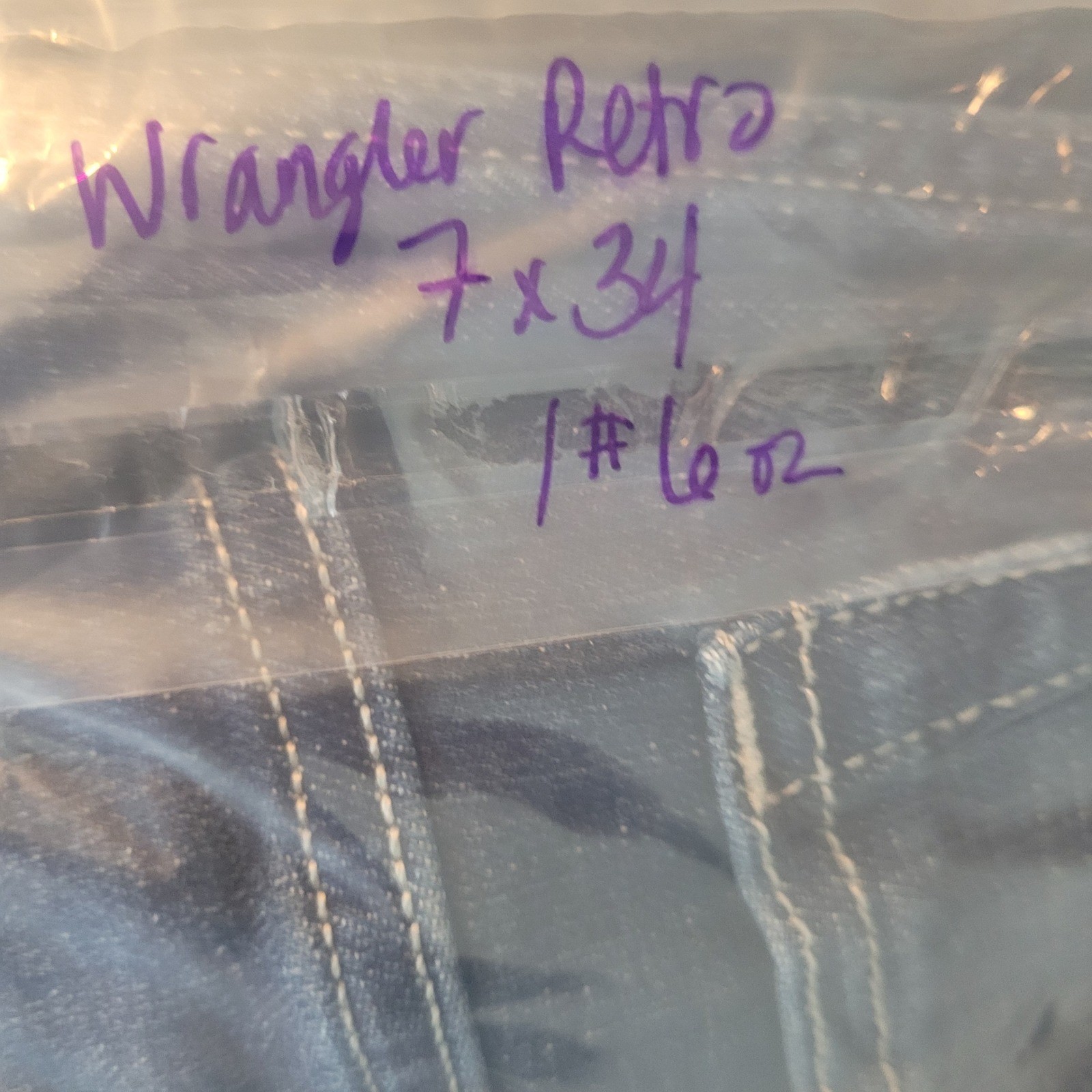 Wrangler Womens Dark Wash Bootcut Jeans Mid Rise Stretch Size 7×34 Western Boho