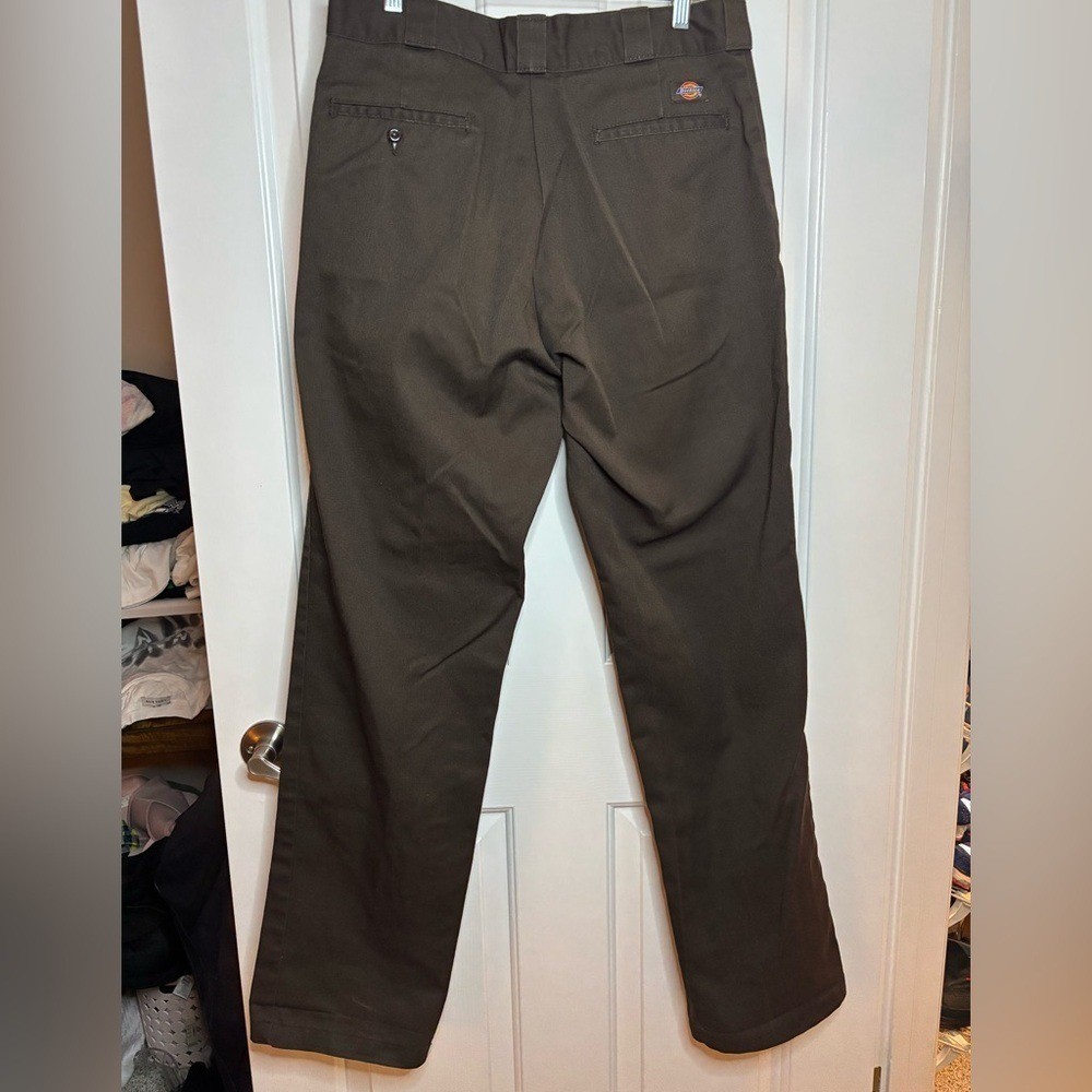 EUC DICKIES 874 Original Fit Men’s Brown Straight-Leg Chinos 34×36