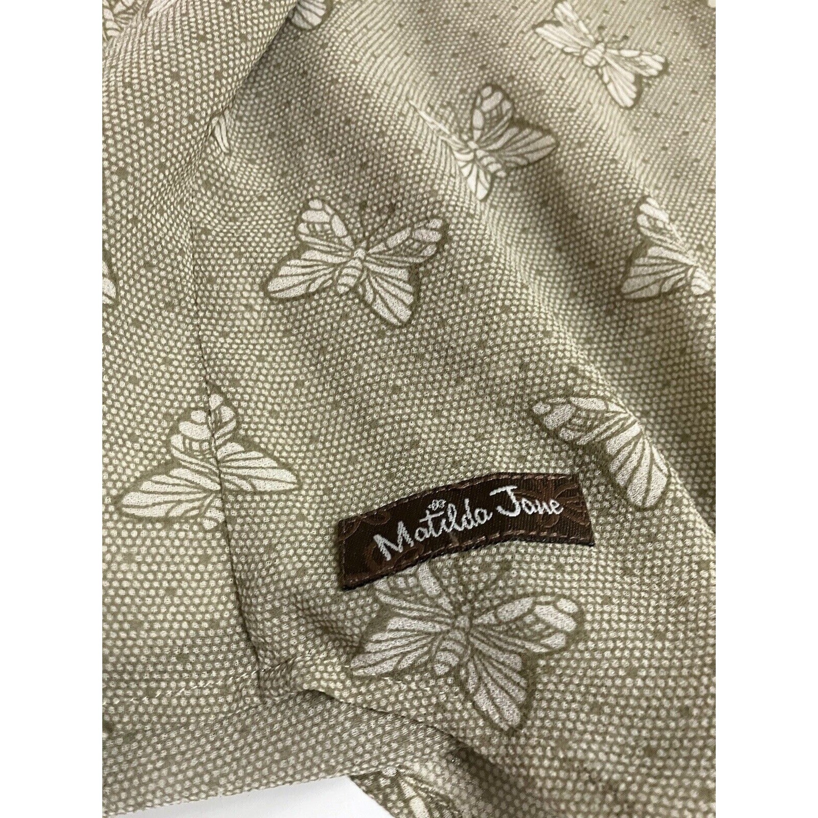 Matilda Jane Monarch Butterfly Semi Sheer Blouse Women Size Medium