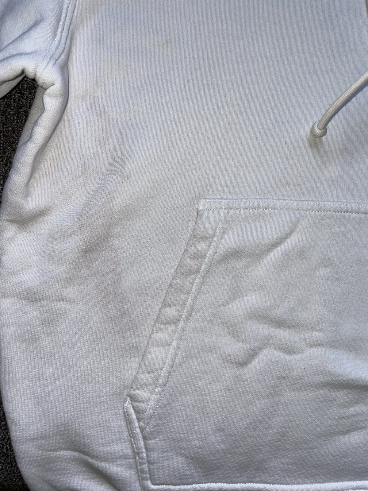 Helmut Lang Hoodie Mens Medium White French Terry Pullover, Check Description!