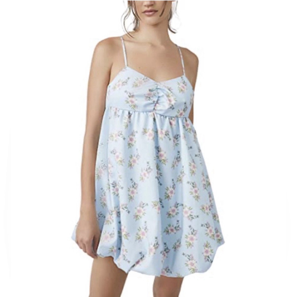 Free People In A Bubble Mini Dress – Bluebell Floral | Size Medium | NWT