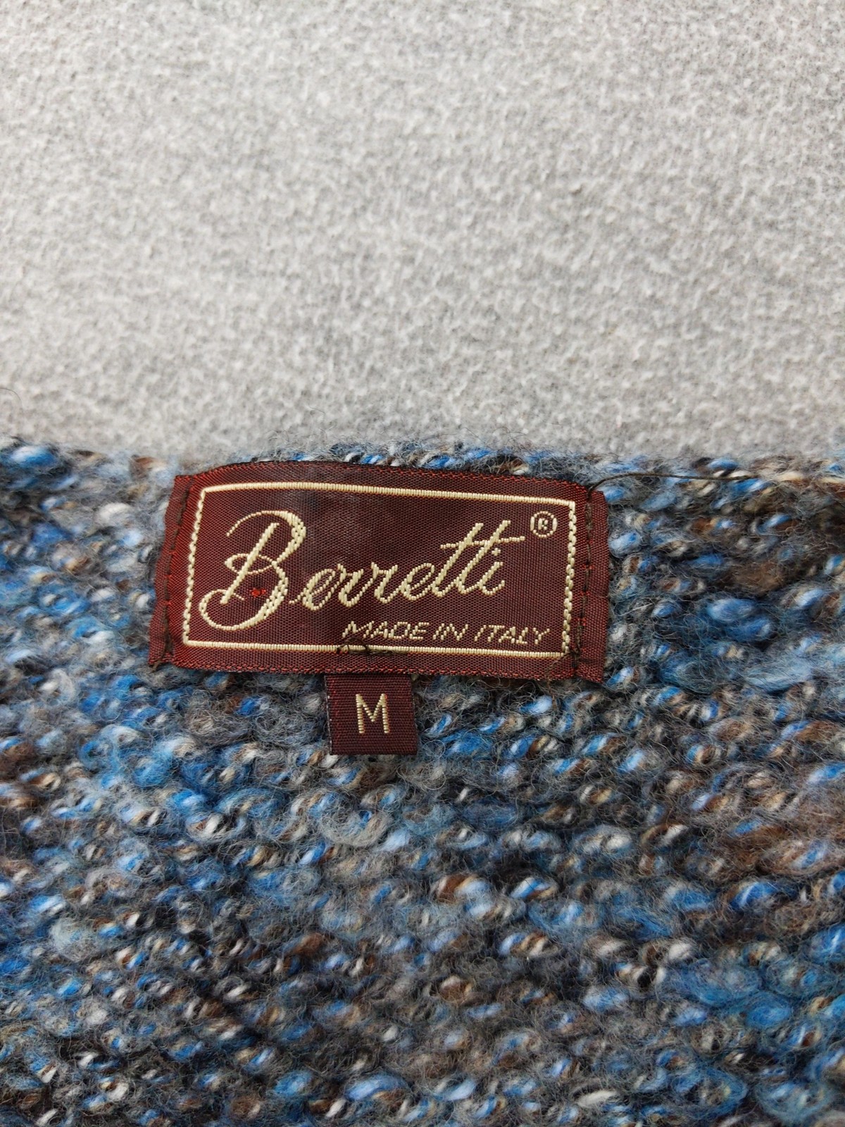 Berretti Sweater Womens Medium Multicolor Merino Wool Blend Knit Pullover Italy