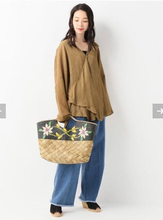 JOURNAL STANDARD BLACK CRANE Blouse Brown Free Size Long Sleeve