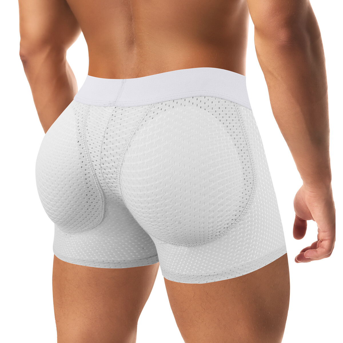 Mens Padded Underwear Briefs Boxers Butt Lifter Hip Enhancer Shorts Pants Shaper