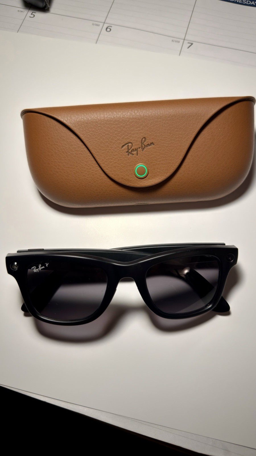 No Front Led Light Modded Ray-Ban Met Wayfarer Matte REG Frame Polorized GEN1
