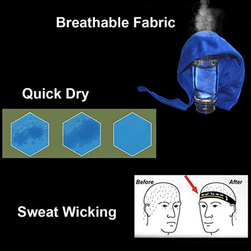 Sweat Wicking Dew Rags Skull Cap Helmet Liner Breathable Head Wrap Beanie Hat