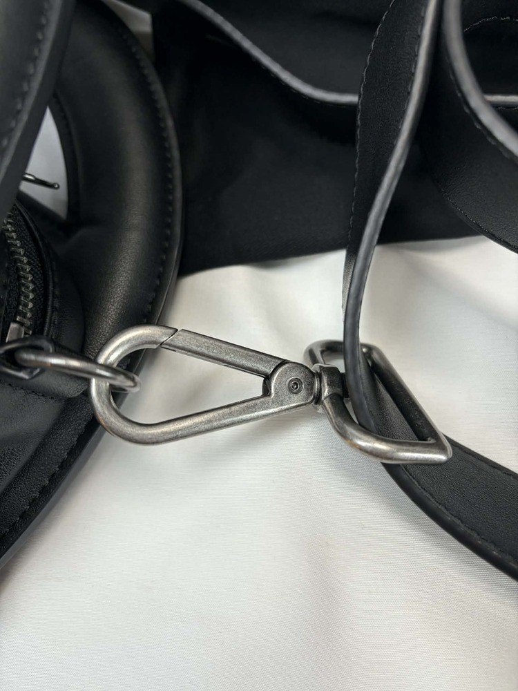 Telfar Circle Bag black Round Crossbody Unisex Leather Logo SPB JA-363887