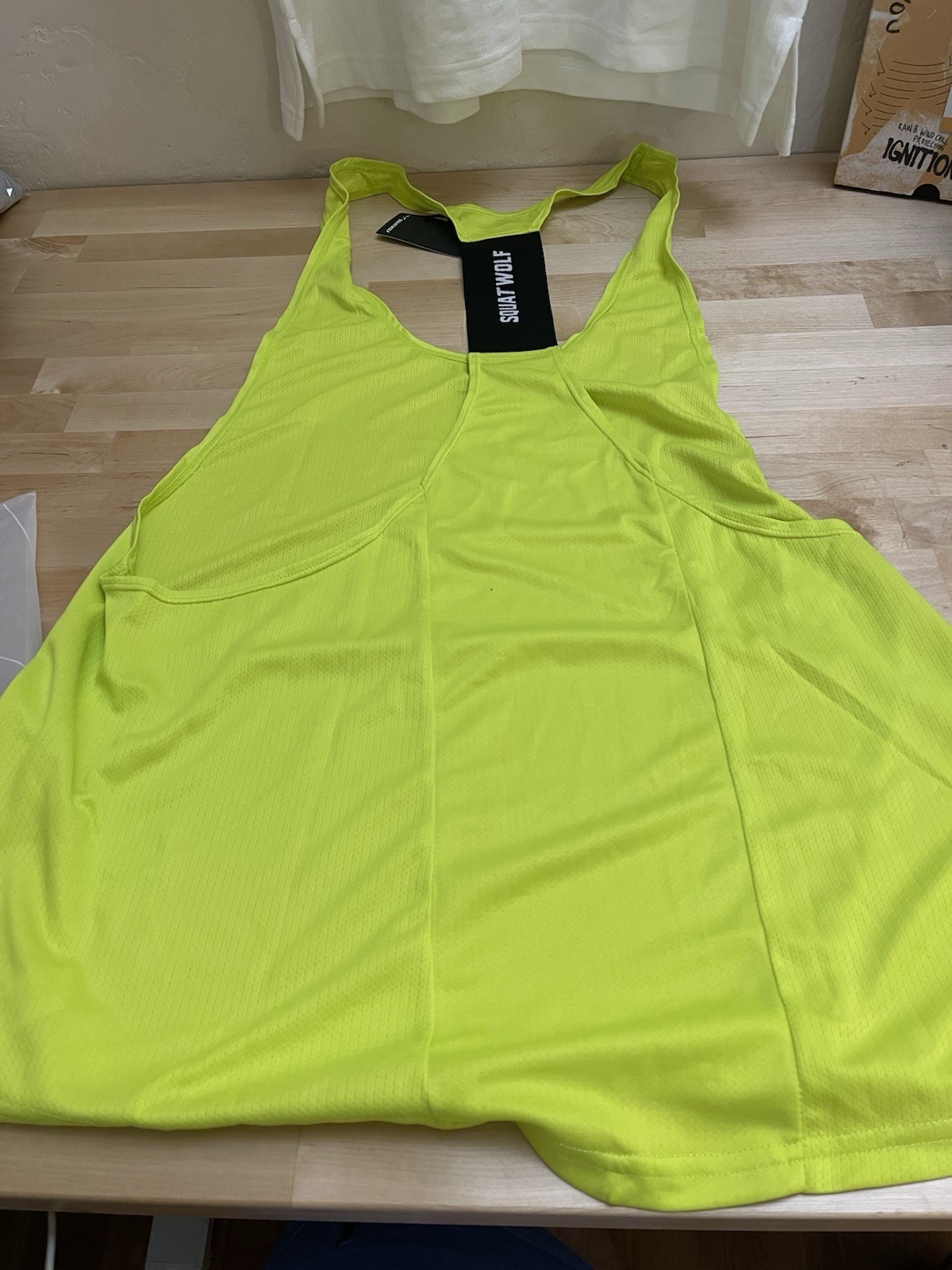 SquatWolf NEXT GEN DRYFLEX STRINGER – FLUO YELLOWATHLETIC FIT Tank XXL