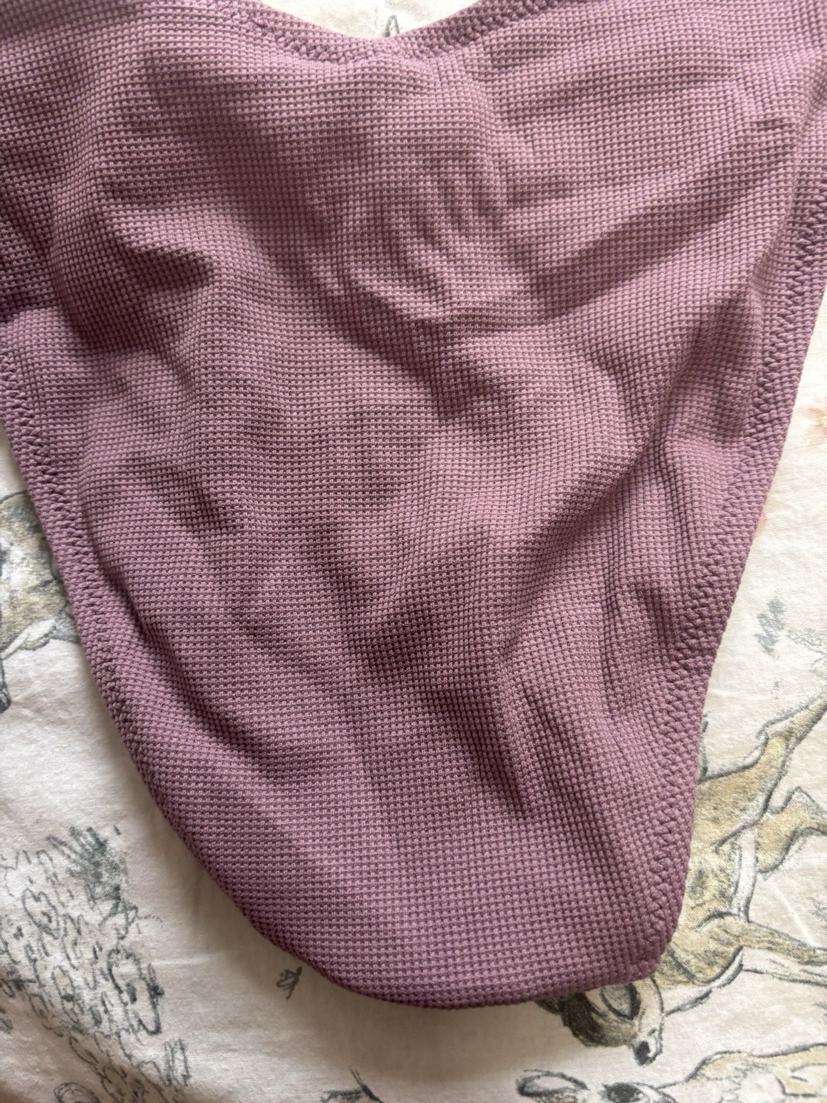 NEW WITH TAGS Oysho Join Life Bikini Bottoms dusky purple ribbed fabric Size M