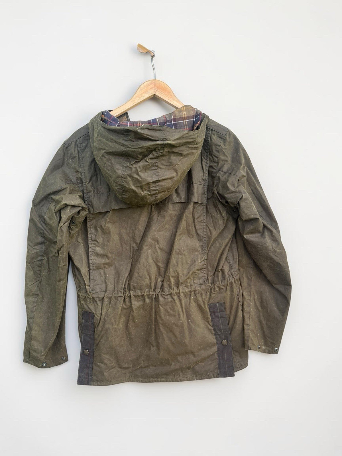 Barbour Dept B Solway Durham Wax Jacket Hooded Beeswax Men’s Olive – Small