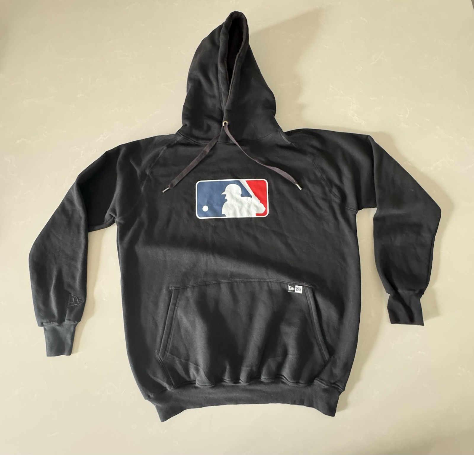 New Era MLB Logo Pullover Hoodie Black Men’s Size G (L) Baseball Sweatshirt