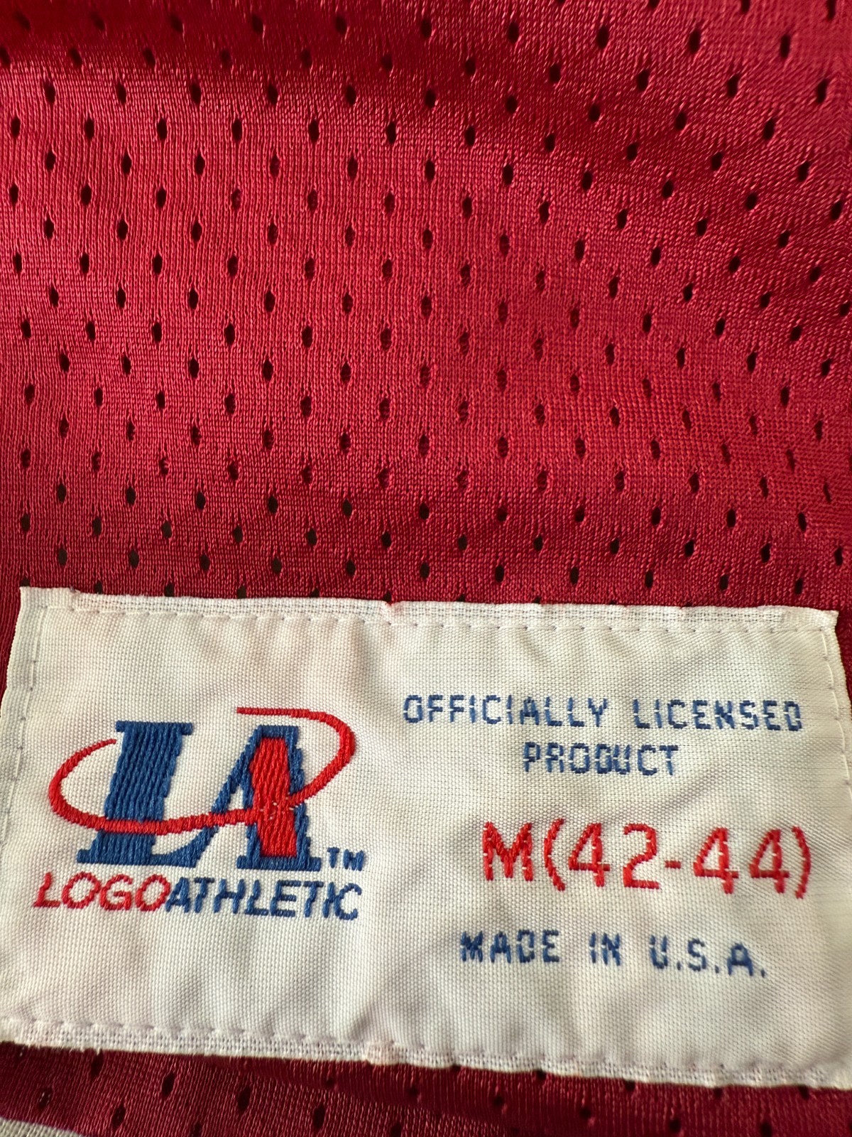 Vintage 90s Logo Athletic Shuler 5 Football Jersey Burgundy Made USA Mens M 38in