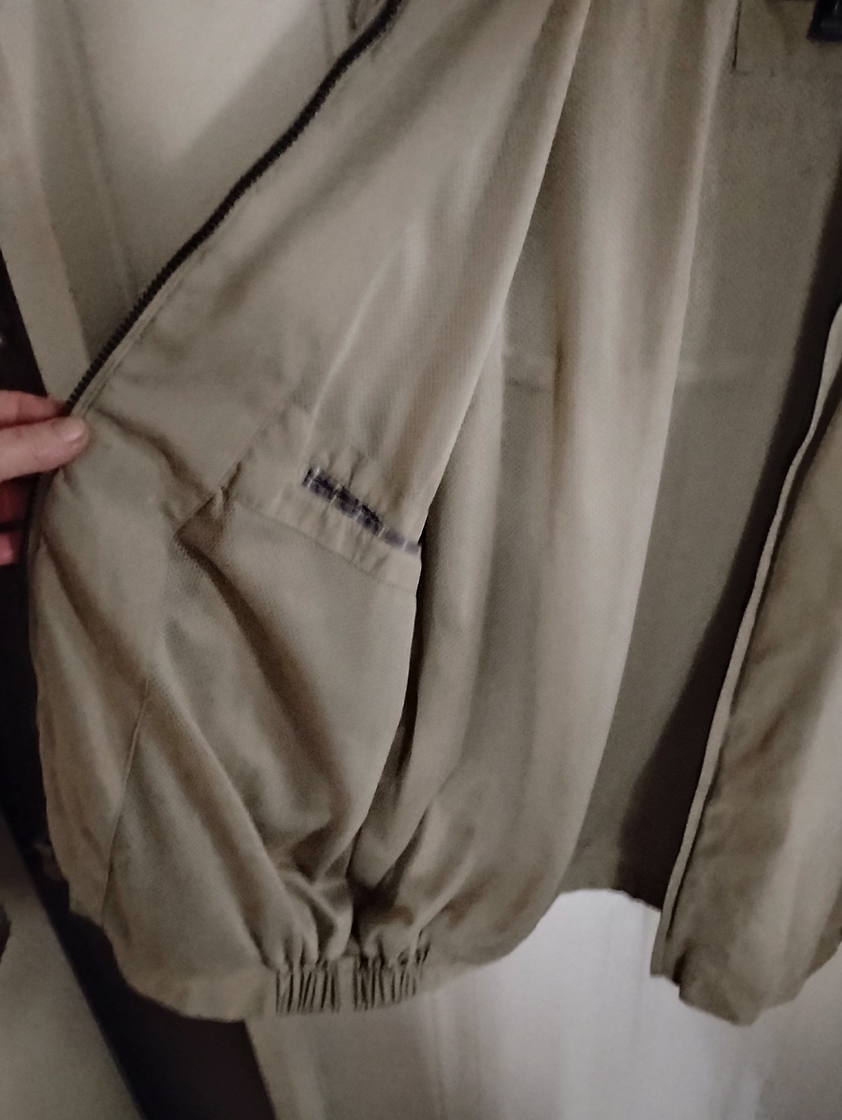 London Fog Men’s Large Harrington Jacket Tan Beige Vintage Golf Windbreaker Coat