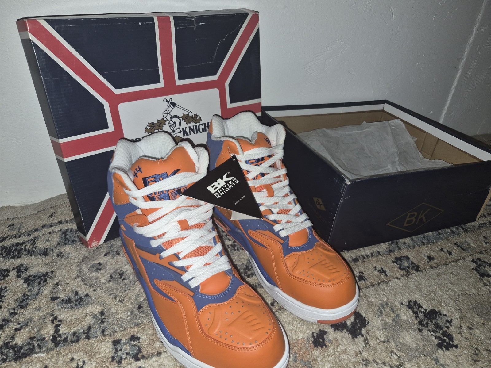 *RARE* NEW YORK KNICKS Dymacel Enforcer BRITISH KNIGHTS 90s Hightops Size 12
