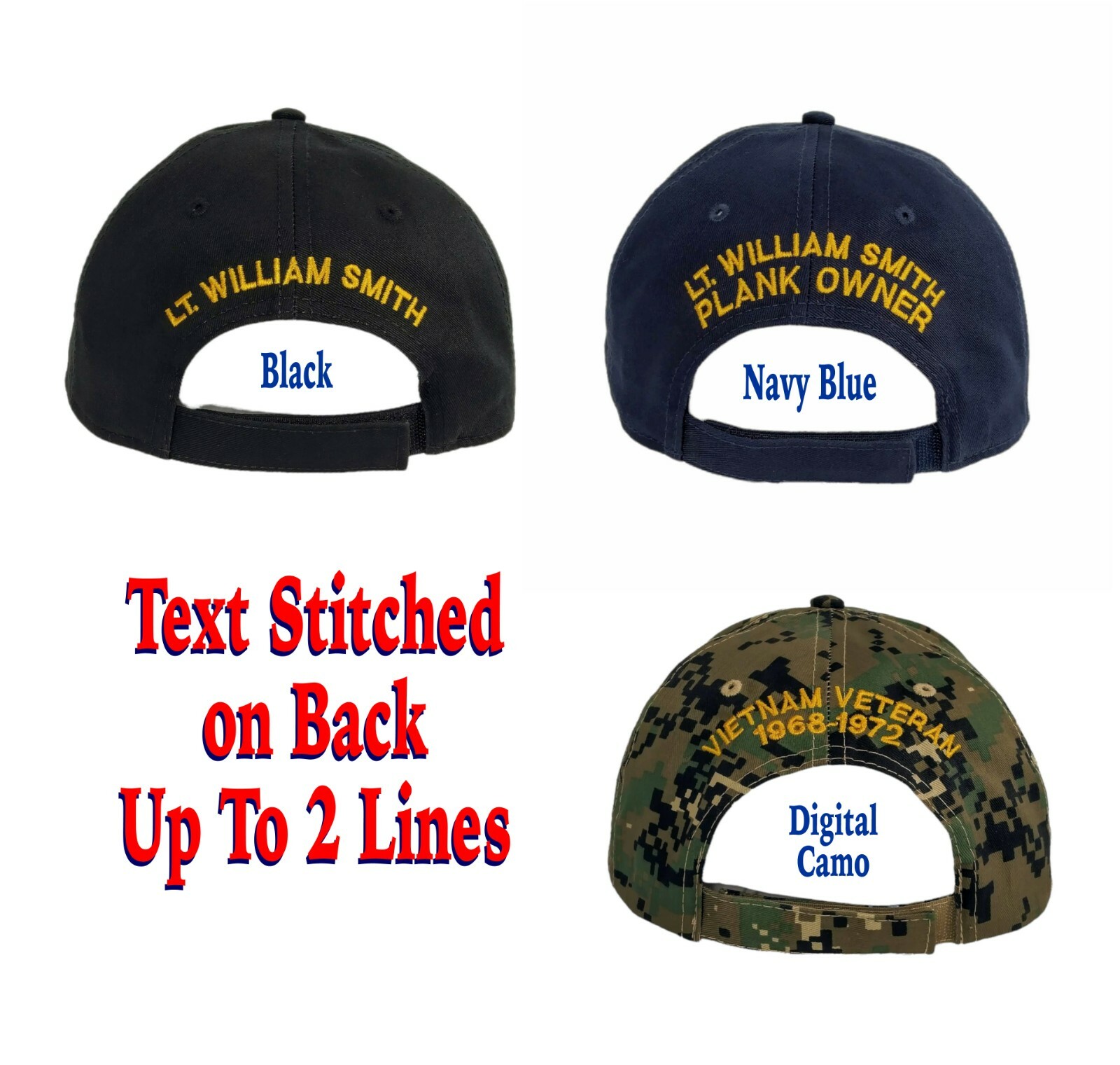 Personalized US Naval Submarine with Name of Your Choice Embroidered Cap