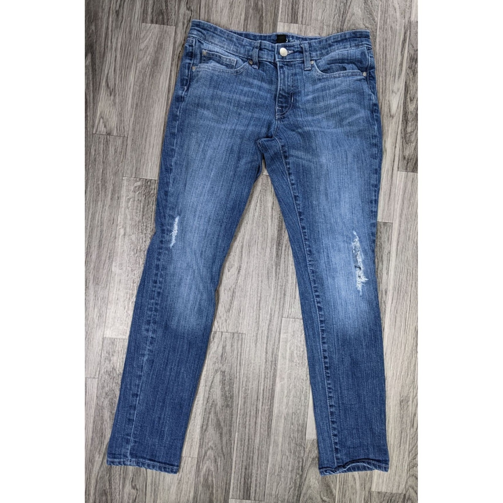 Gap Womens Size 2 / 26 R Pockets Skinny Distressed Denim Blue Jeans