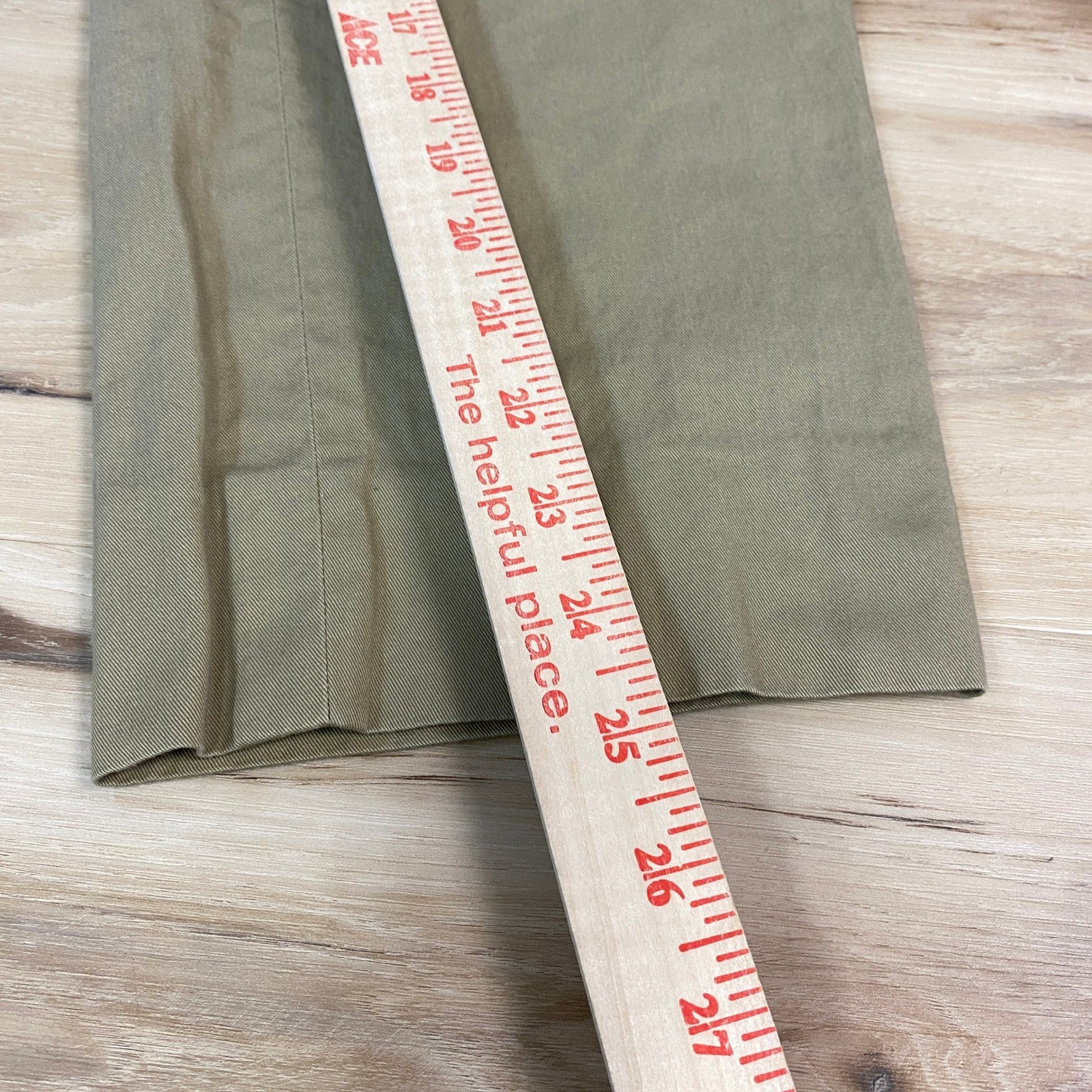 Indochino Chino Pants Mens 35×25 100% Cotton Straight Khaki Tan Classic