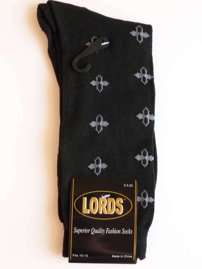 12 PAIRS NEW COTTON MEN LORDS GEOMETRIC DRESS SOCKS SIZE 10-13 MULTI COLOR