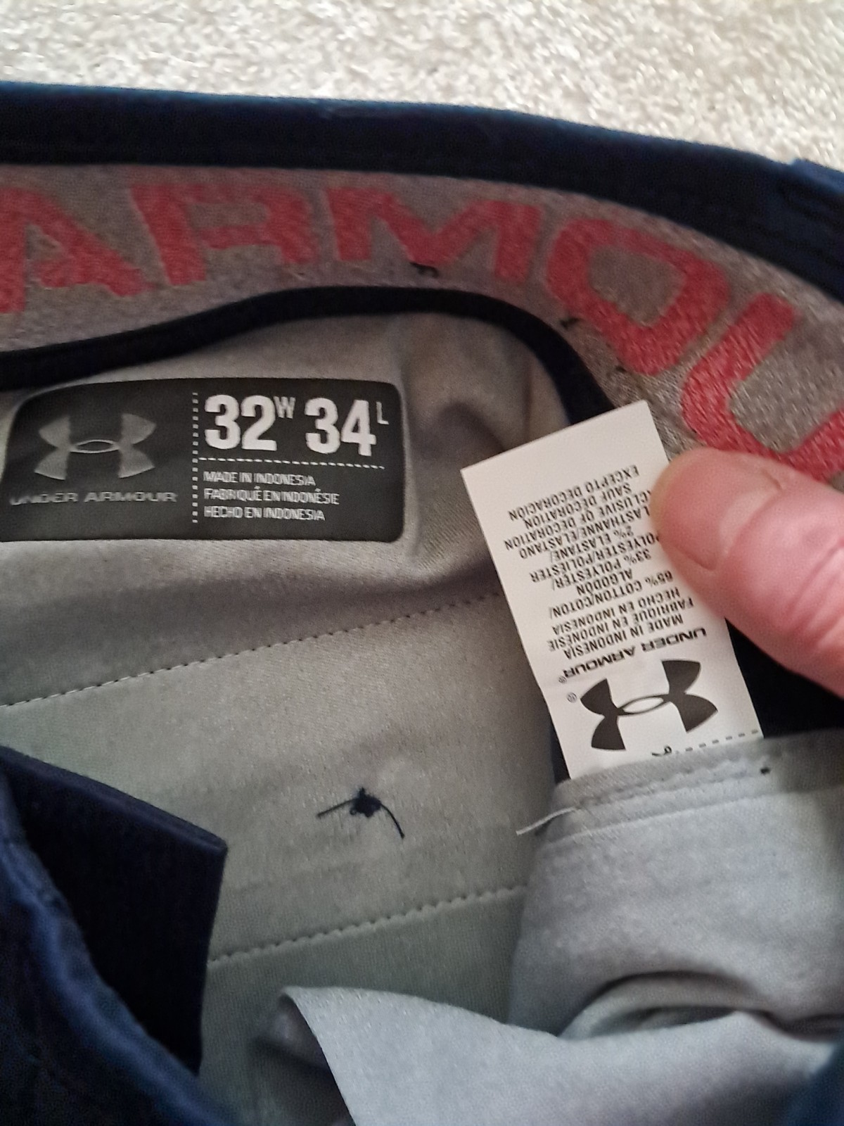 Under Armor Mens Straight Leg 32×34