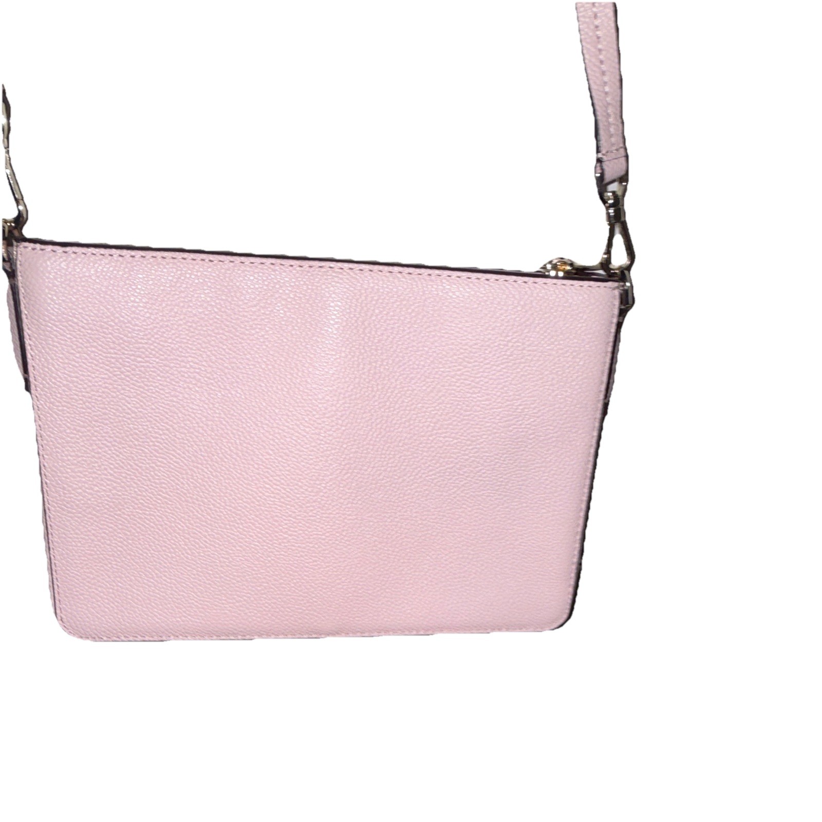 kate spade new york Pink Pebbled Small Crossbody Detachable Strap Zip Pockets
