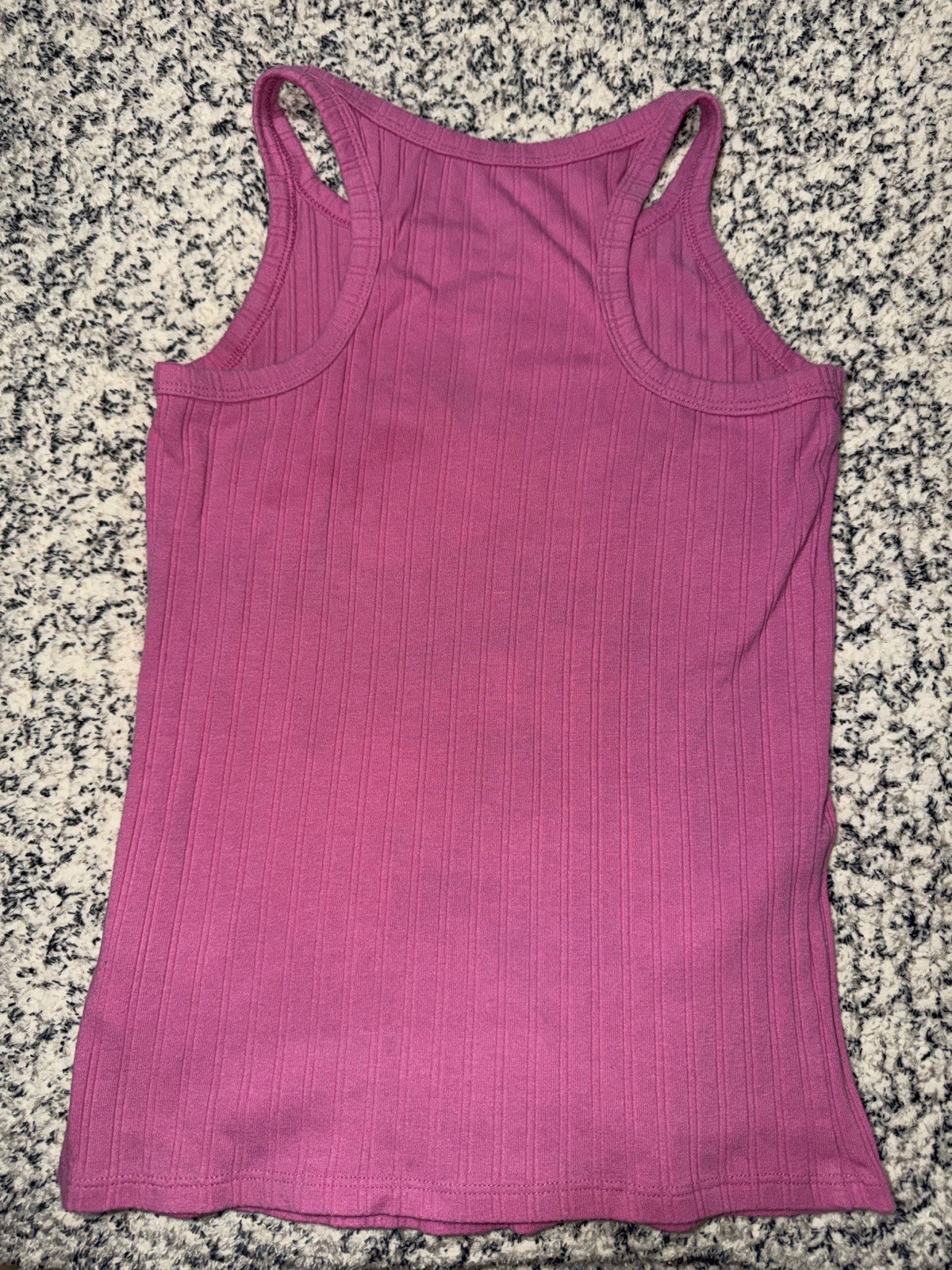 Cat & Jack Girls Ribbed Knit Racerback Tank Scoop Neck Pink L (10/12)