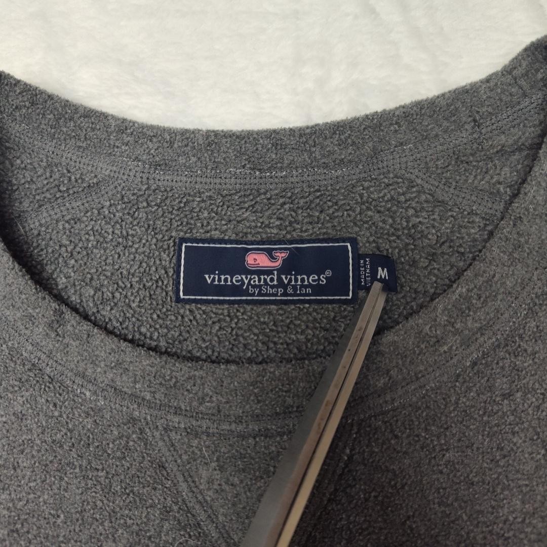 Vineyard Vines Sweater Mens Medium Gray Fleece Crewneck Pullover Soft Casual