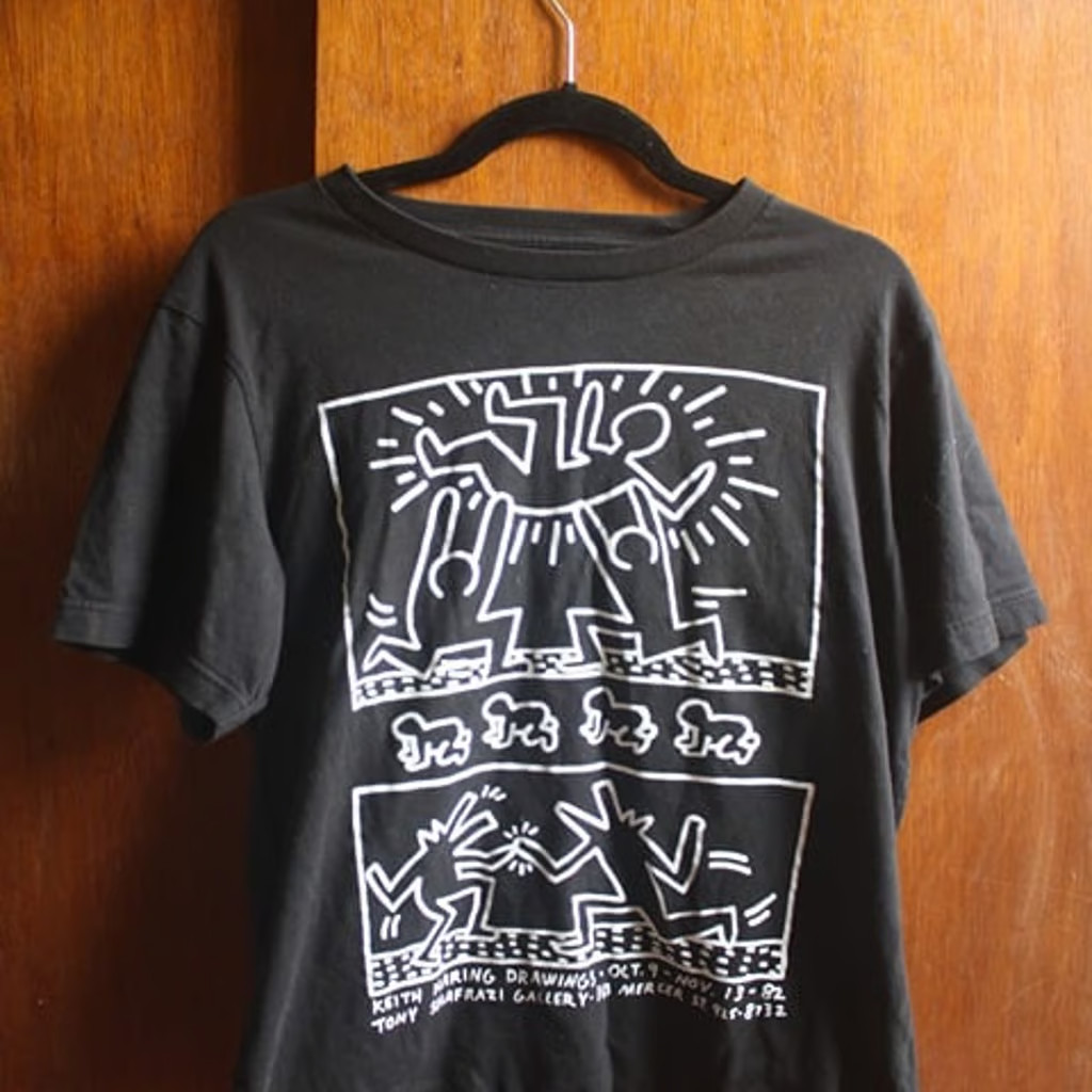 Vintage Keith Haring Cotton Black Shirt Unisex Tour S to 5XL CR051