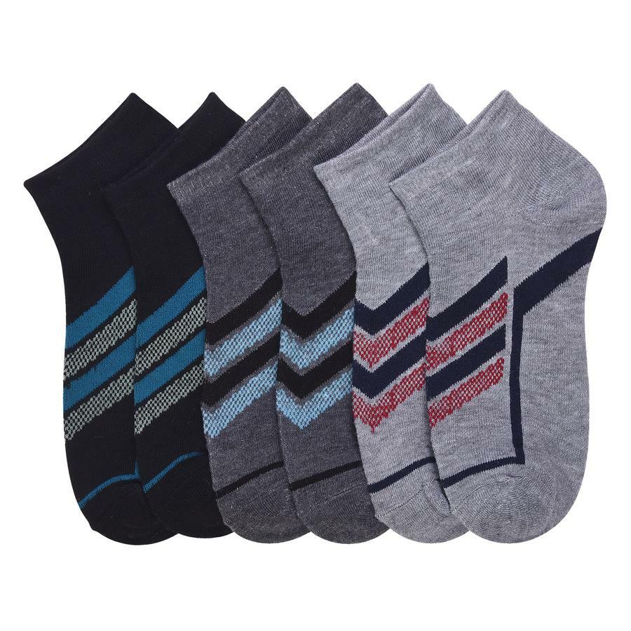 12 Pairs Men’s Mixed Assorted Designs Color Ankle Low Cut Soft Stretchy Socks