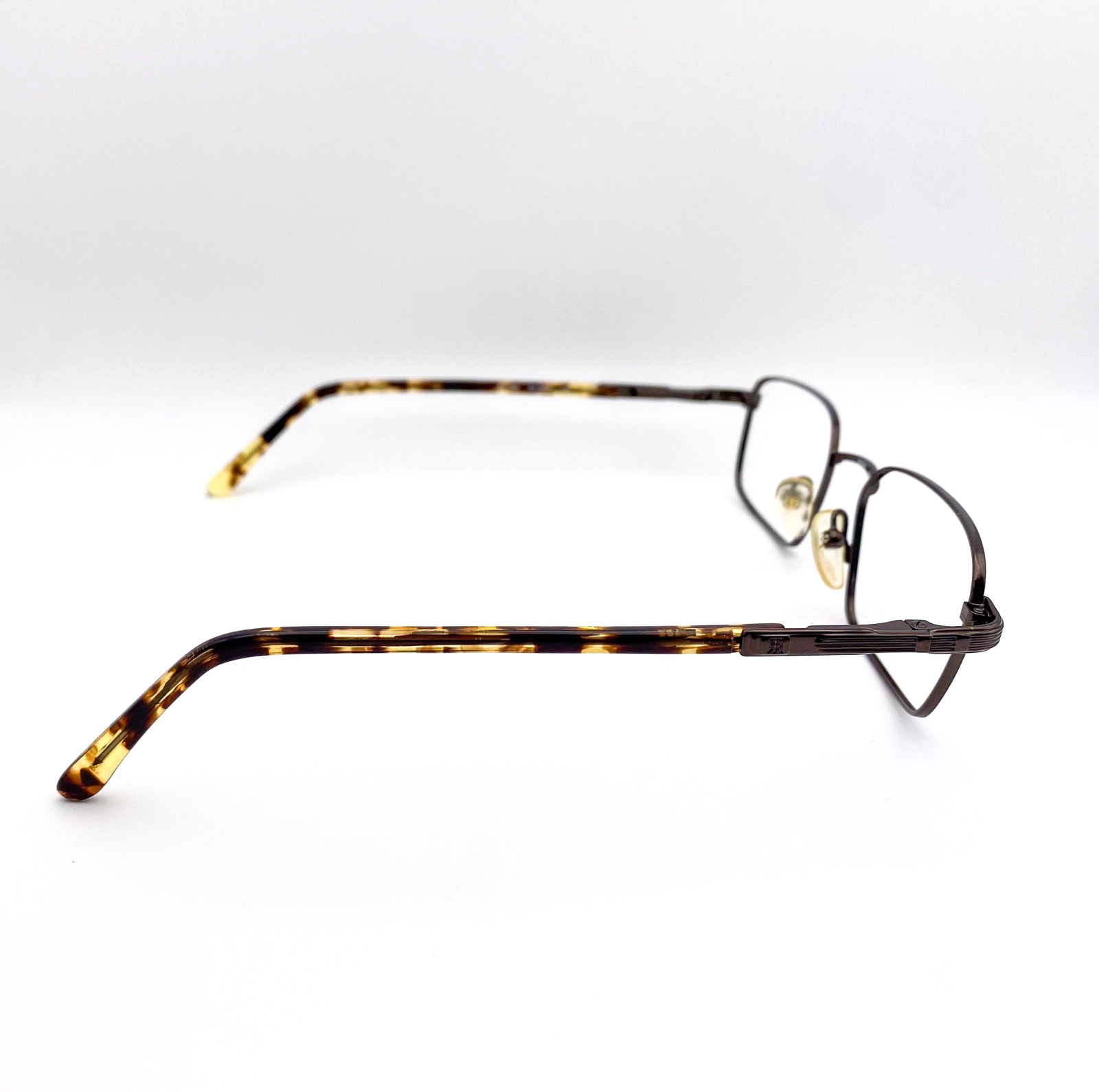 Vintage Roy Tower Metal Tortoiseshell Rectangular Eyeglasses | NOS 1990s Frames