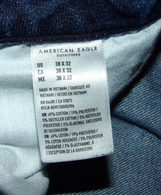 American Eagle Air FLEX+ Athletic Straight Stretch Denim Jeans Men’s 38 X 30