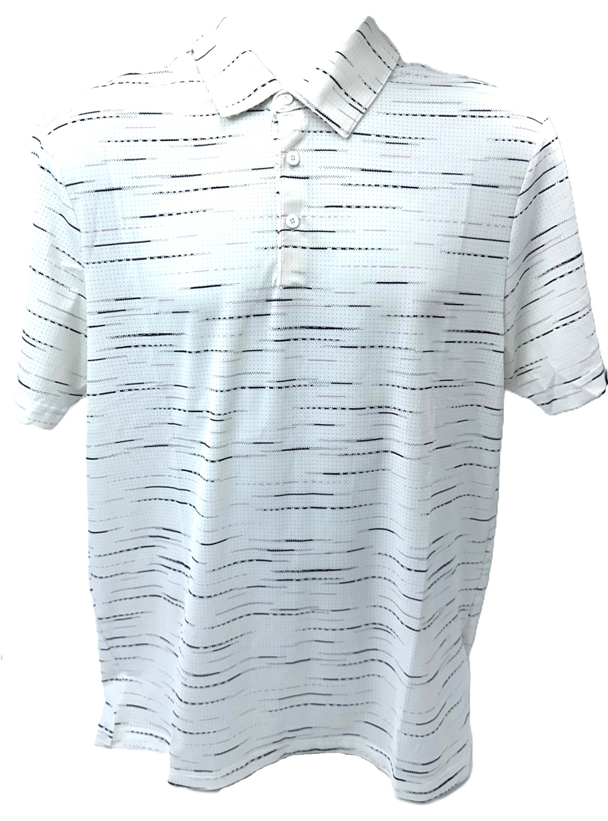 $70 Adidas Men’s Ultimate365 Mesh Printed Polo Shirt – Clear Pink – Medium – New