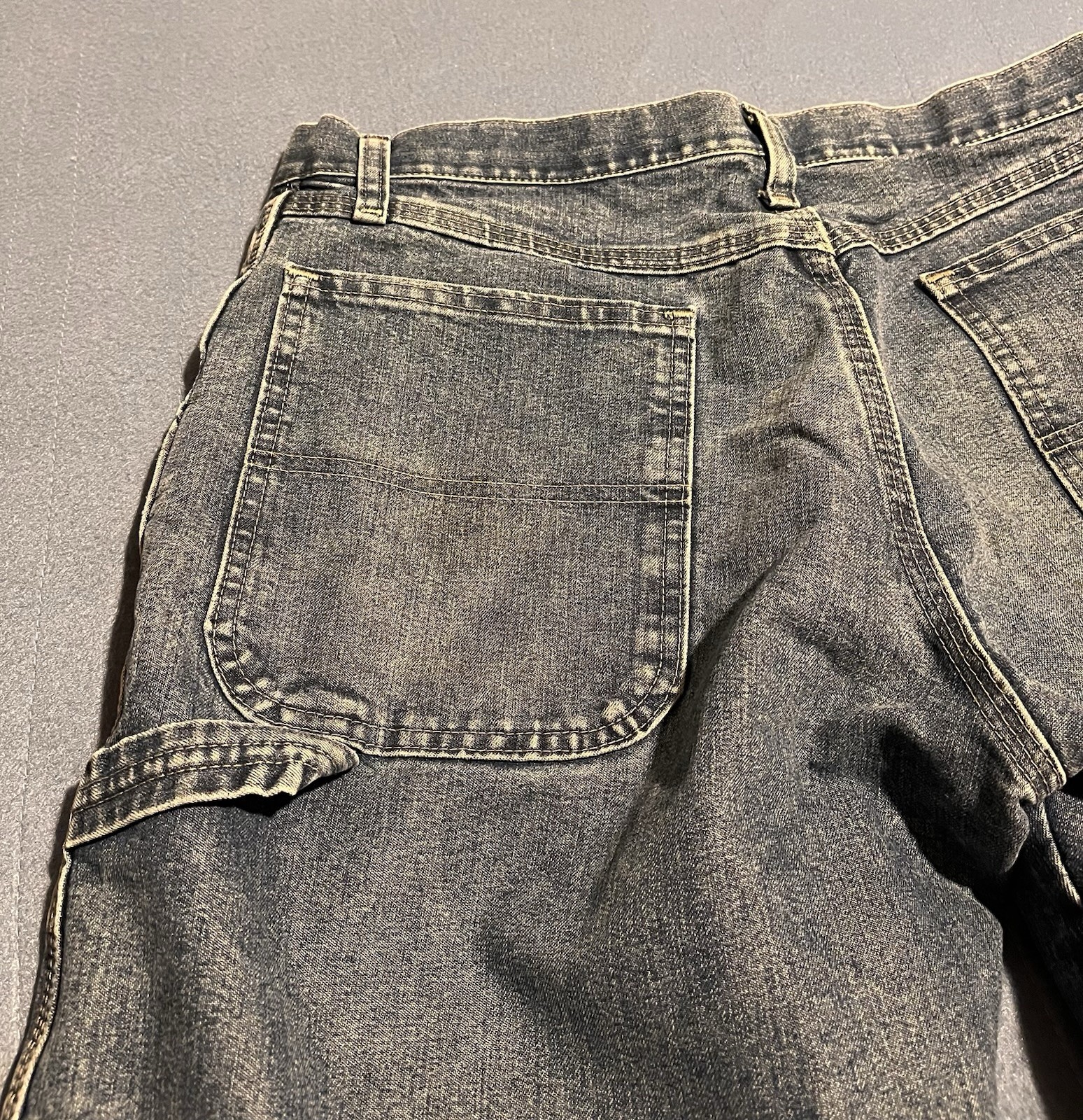 Pre-Owned Wrangler Men’s 32×30 Medium Wash Blue Carpenter Work Wear Pants