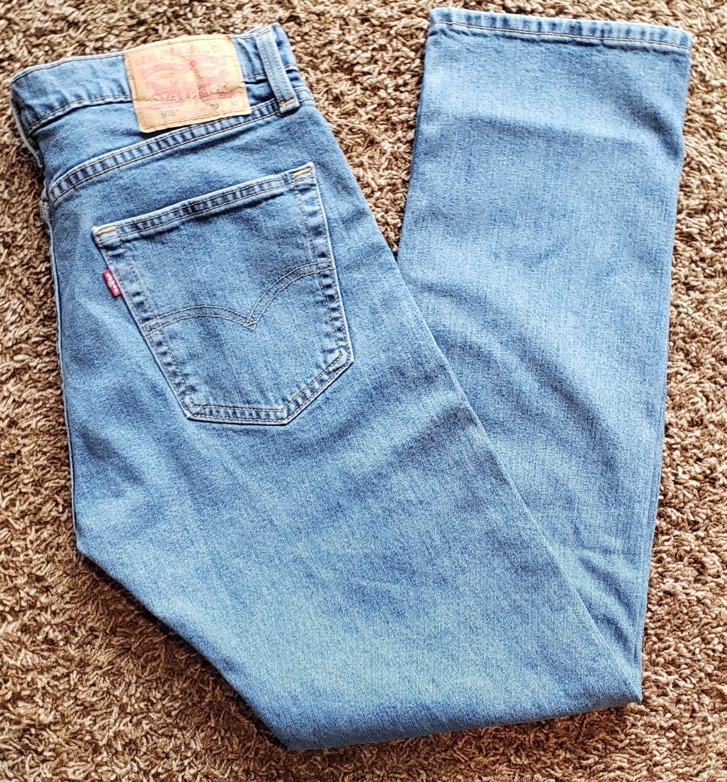 Levi’s 505 Jeans Mens Sz 30 Light Wash Straight Leg 500 Series L30 Pants Casual