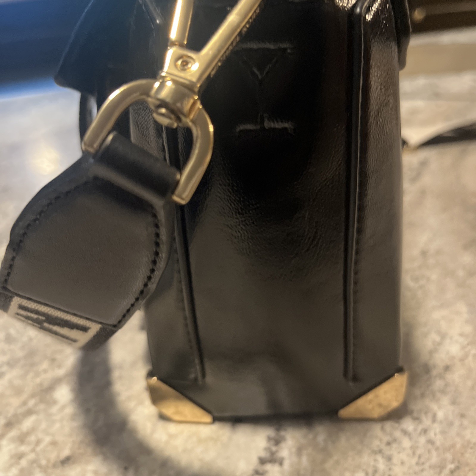 Michael Kors Manhattan Medium Patent Leather School Satchel Black