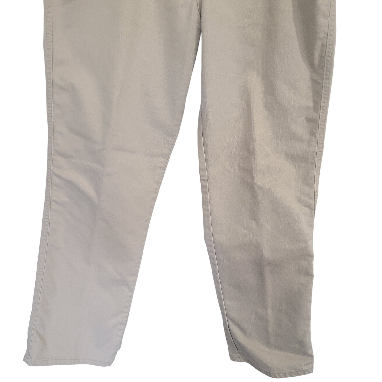 Lee Relaxed Straight Leg Pants Women’s 14M Beige Twill Khakis Casual