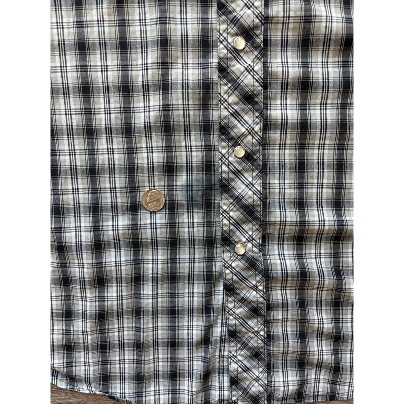 Vintage Bundle Wrangler Pearl Snap Men’s Plaid Shirt cowboy western L