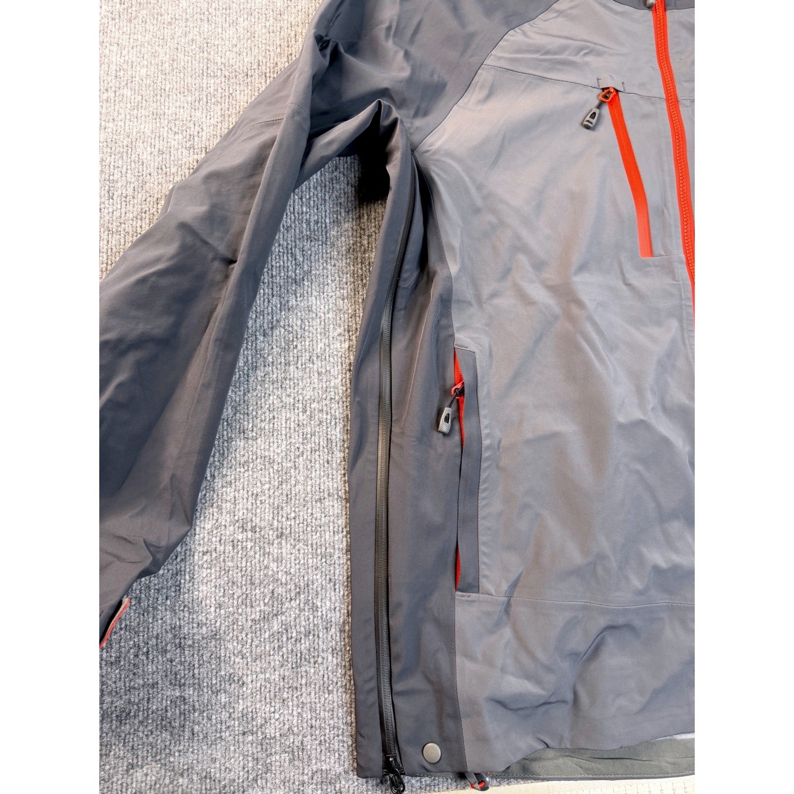 Outdoor Research Jacket Men XL Gray Orange Softshell Hooded Hikin Full Zip XL/TG