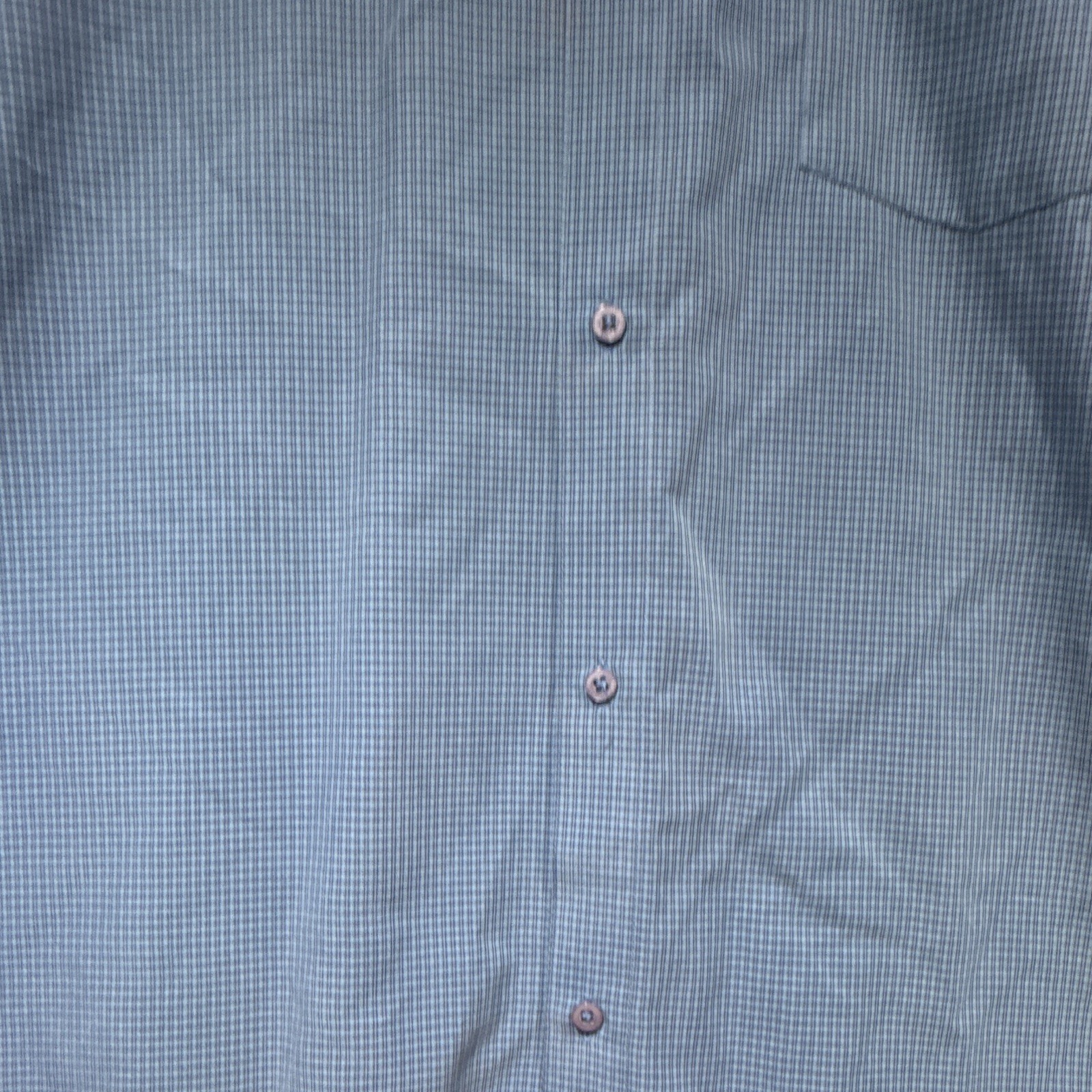 Quiksilver Waterman Men’s 2XL Blue Check Woven Button-Up Shirt SS Pockets