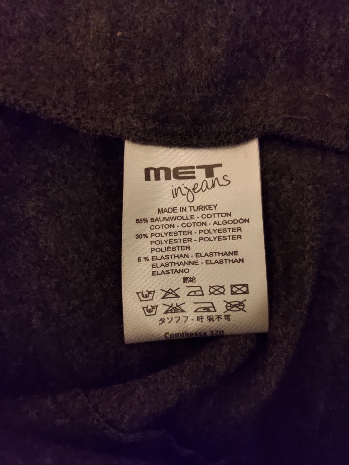 Met Grey Gauze Stretch Sweatshirt Coat