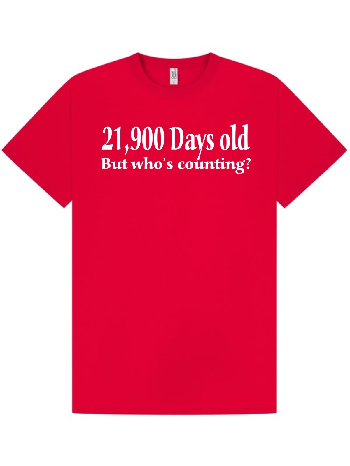 60th BIRTHDAY T-shirt / Tee / 21900 Days Old / Spoof / Joke / Christmas / S-XXL