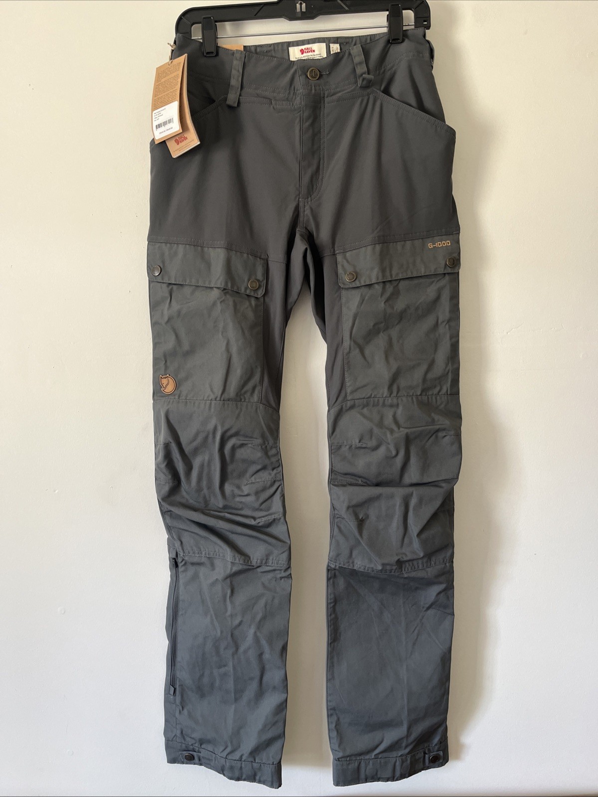 Fjallraven Keb Trousers Curved G-1000 32” Inseam Basalt Grey Womens EU36/US4