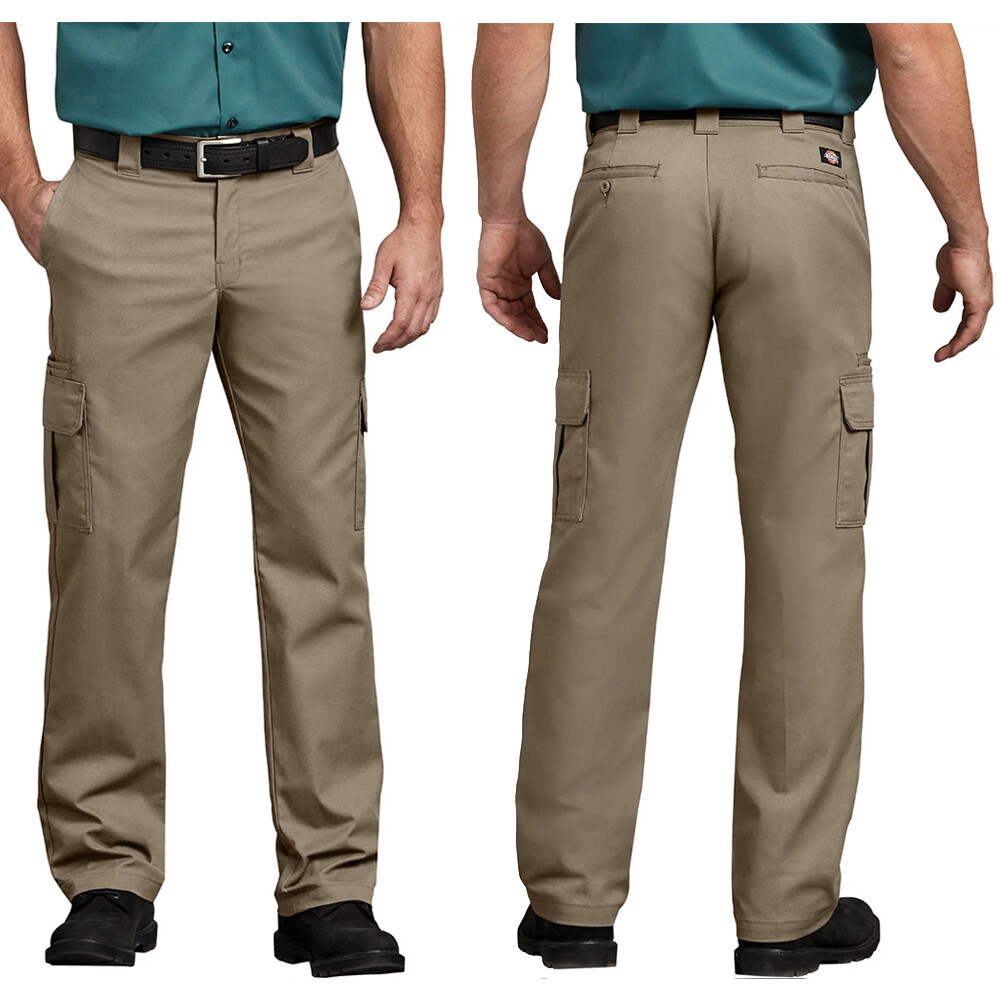 Dickies Mens Flex WP595 Regular Fit Straight Leg Work Uniform Pocket Cargo Pants